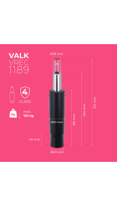 VALK Pistón para Silla Gaming con Mecanismo Multifunción 245-315mm 2