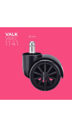 VALK Set 5 ruedas de recambio para sillas gaming de 60mm diámetro 2