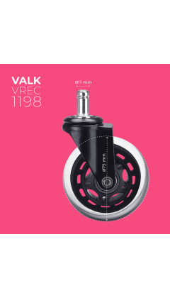VALK Set 5 PRO casters for gaming chairs. Universal. Diameter 75mm 2