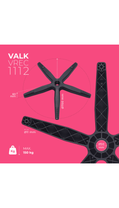 VALK Nylon Ersatzsockel für Gaming Stühle Schwarz - bis zu 150kg 2