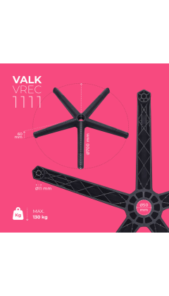 VALK Nylon Ersatzsockel für Gaming Stühle Schwarz - bis zu 130kg 2