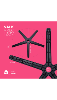 VALK Aluminium Base for Gaming Chair Black - Up to 150kg 2