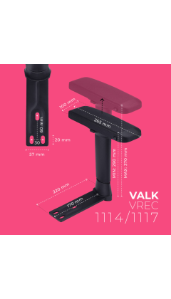 VALK 4D Accoudoir pour chaise de jeu avec ancrage à 3 trous 2