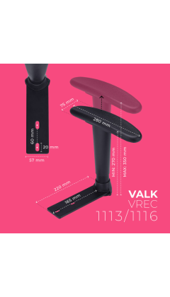 VALK 2D Armrest for gaming chair with 2 hole fixing 2