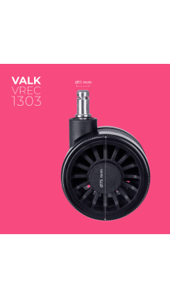 VALK Set 5 ruedas de recambio para sillas gaming de 75mm diámetro 2