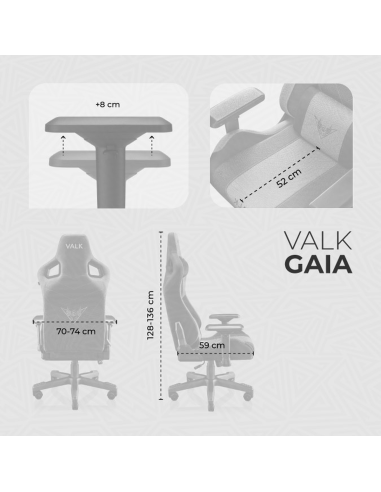 VALK GAIA – Chaise gaming ergonomique en similicuir