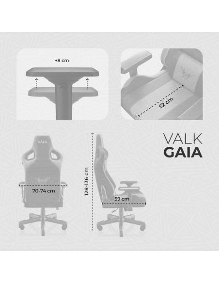 VALK GAIA – Silla gaming de polipiel ergonómica