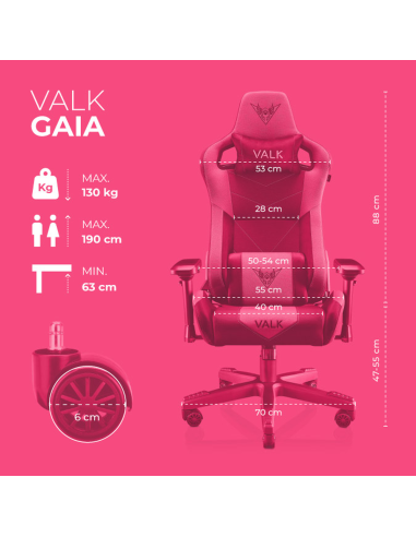 VALK GAIA – Chaise gaming ergonomique en similicuir
