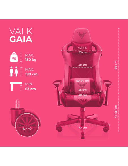 VALK GAIA – Chaise gaming ergonomique en similicuir