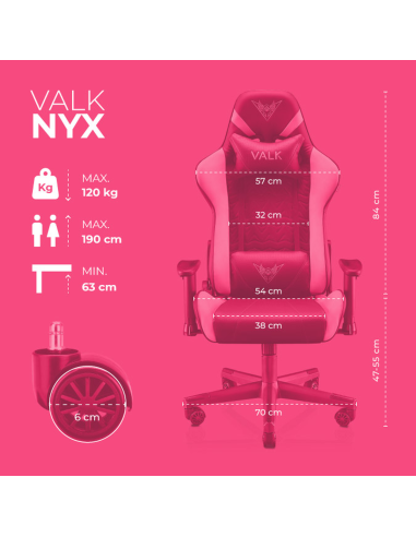 VALK NYX – Ergonomischer Gaming-Stuhl aus Kunstleder