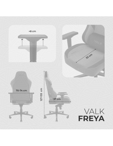 VALK FREYA – Silla gaming de tela ergonómica