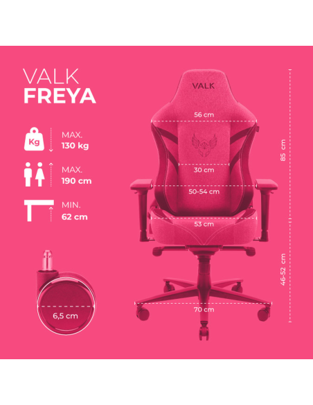 VALK FREYA – Ergonomic fabric gaming chair