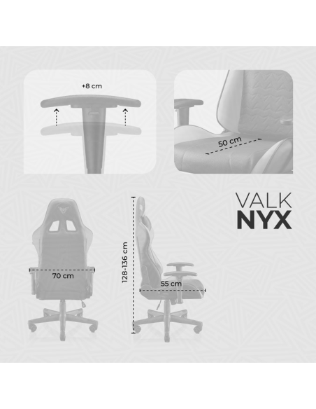 VALK NYX – Ergonomic fabric gaming chair