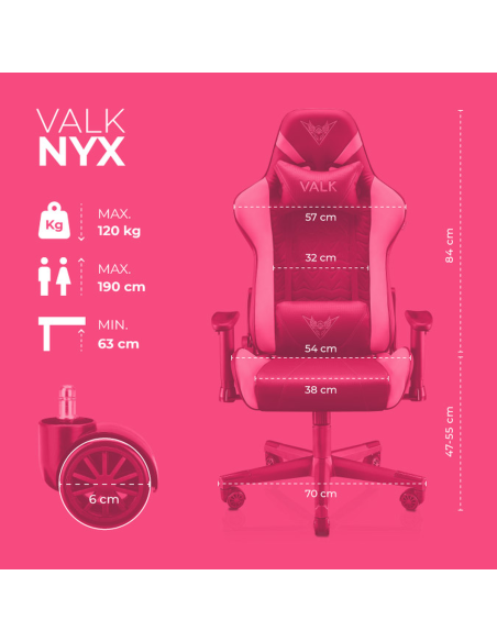 VALK NYX – Chaise gaming ergonomique en tissu