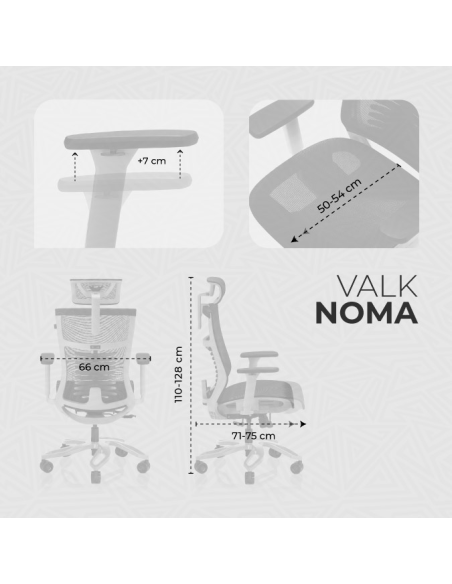 VALK NOMA – Silla gaming de malla transpirable