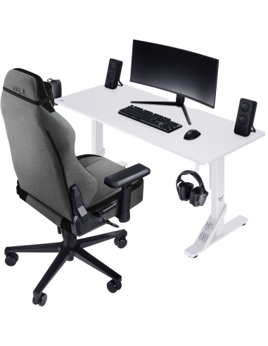 VALK Skuld Gaming Desk Black or White. Created By and For Gamers