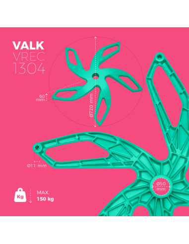 VALK Pièces – Base en aluminium pour chaise gaming Aqua Menthe