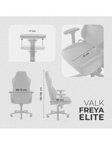 VALK FREYA ELITE – Ergonomic fabric gaming chair