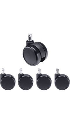VALK Set 5 ruedas de recambio para sillas gaming de 75mm diámetro
