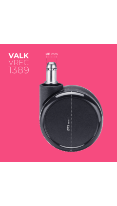 VALK Satz von 5 Ersatzrollen für Gaming-Stühle 75mm Durchmesser 2