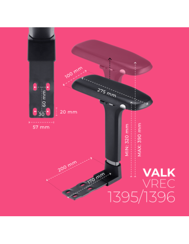 VALK Reposabrazos 4D metálicos para silla gaming