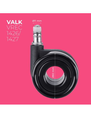 VALK Set 5 ruedas premium de recambio 60mm
