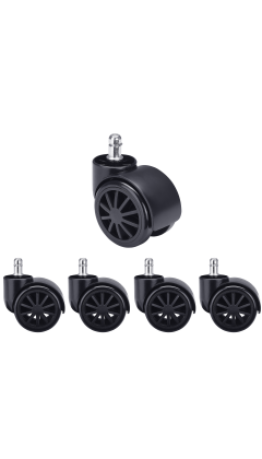 VALK Set 5 ruedas de recambio para sillas gaming de 60mm diámetro