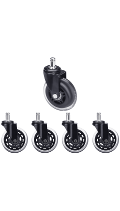 VALK Set 5 PRO casters for gaming chairs. Universal. Diameter 75mm