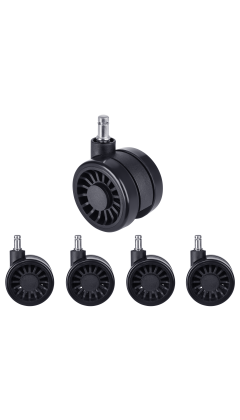 VALK Set 5 ruedas de recambio para sillas gaming de 75mm diámetro