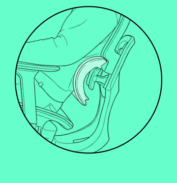 Esquema del soporte lumbar adaptativo de la silla VALK Myla