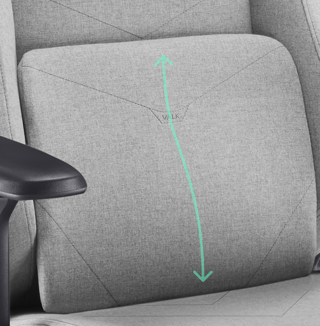 Soporte lumbar ergonómico de la VALK Freya Elite