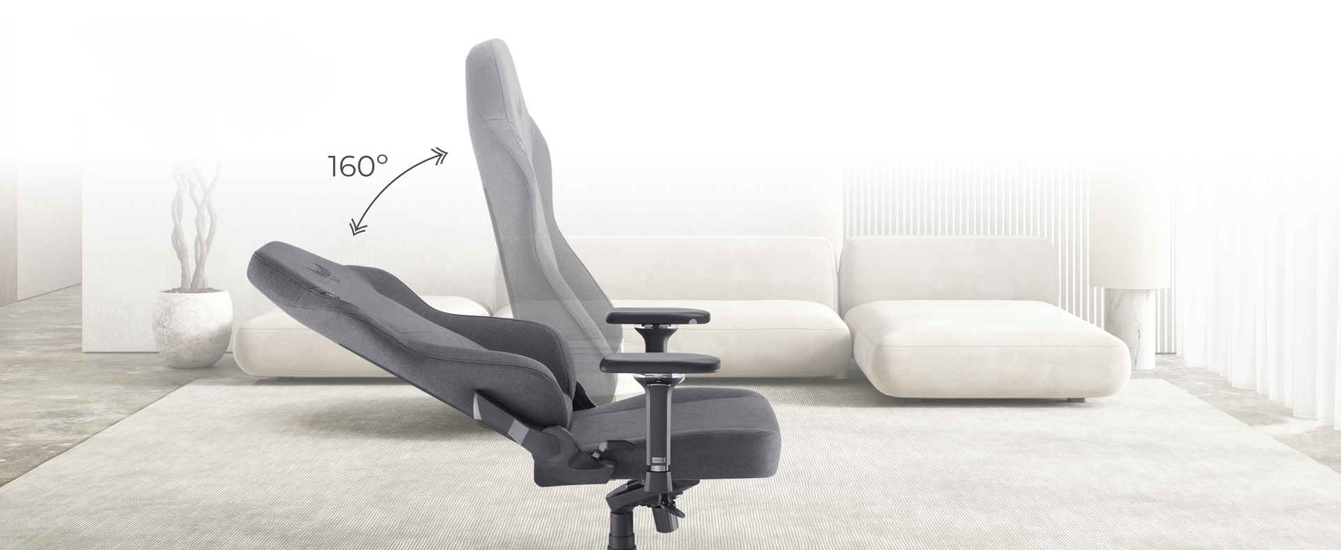 Respaldo ergonómico reclinable hasta 160° de la VALK Freya Elite